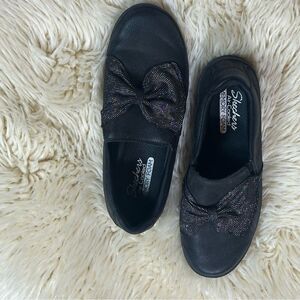 Skechers Black Slip-On with Glitter Detail